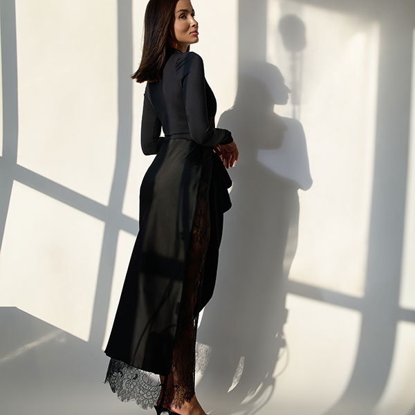 BODY NEGRU DANTELA/STOFA - imagine 6