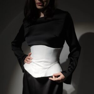 CORSET DE TALIE ATLAS ALB