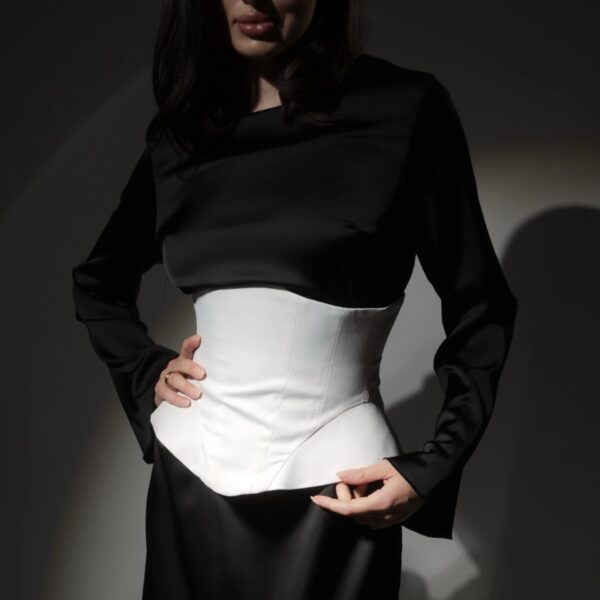CORSET DE TALIE ATLAS ALB