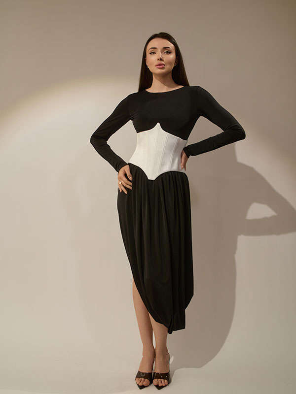 CORSET DE TALIE/ATLAS ALB - imagine 2
