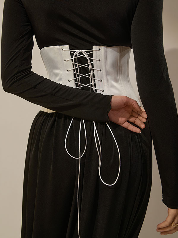 CORSET DE TALIE/ATLAS ALB - imagine 3