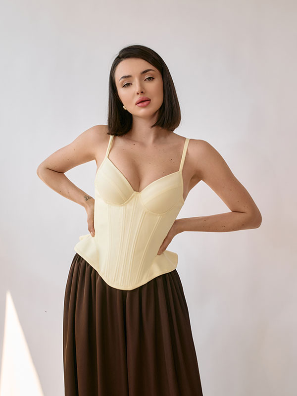 CORSET BASCA CU CUPA LEMON - imagine 3