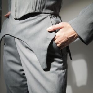 PANTALONI CU PORTJARTIERA GRAY