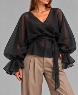 BLUZA VAPOROASA  NEAGRA
